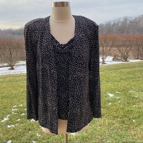 Alex Evenings Metallic Open Front Jacket with Matching Tank - Picture 1 of 14